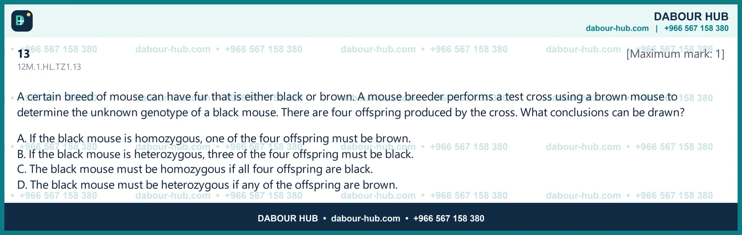 Dr Dabour Hub Science Diagram and Course Material