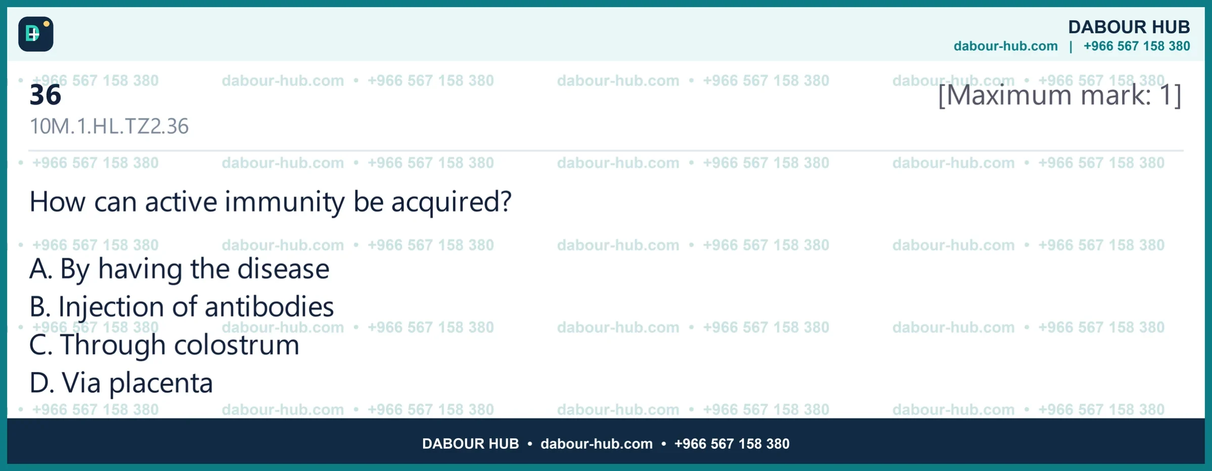 Dr Dabour Hub Science Diagram and Course Material