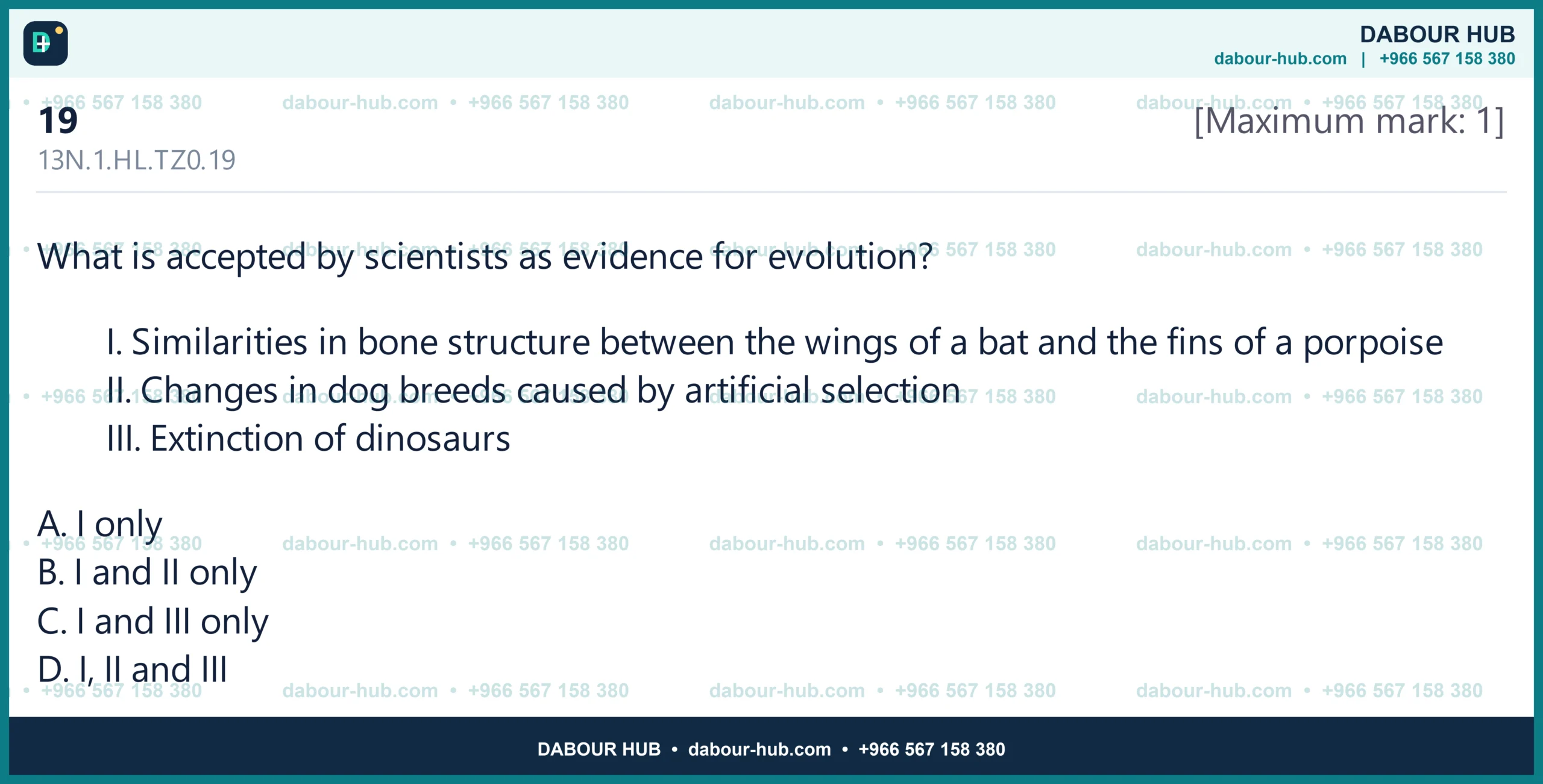 Dr Dabour Hub Science Diagram and Course Material