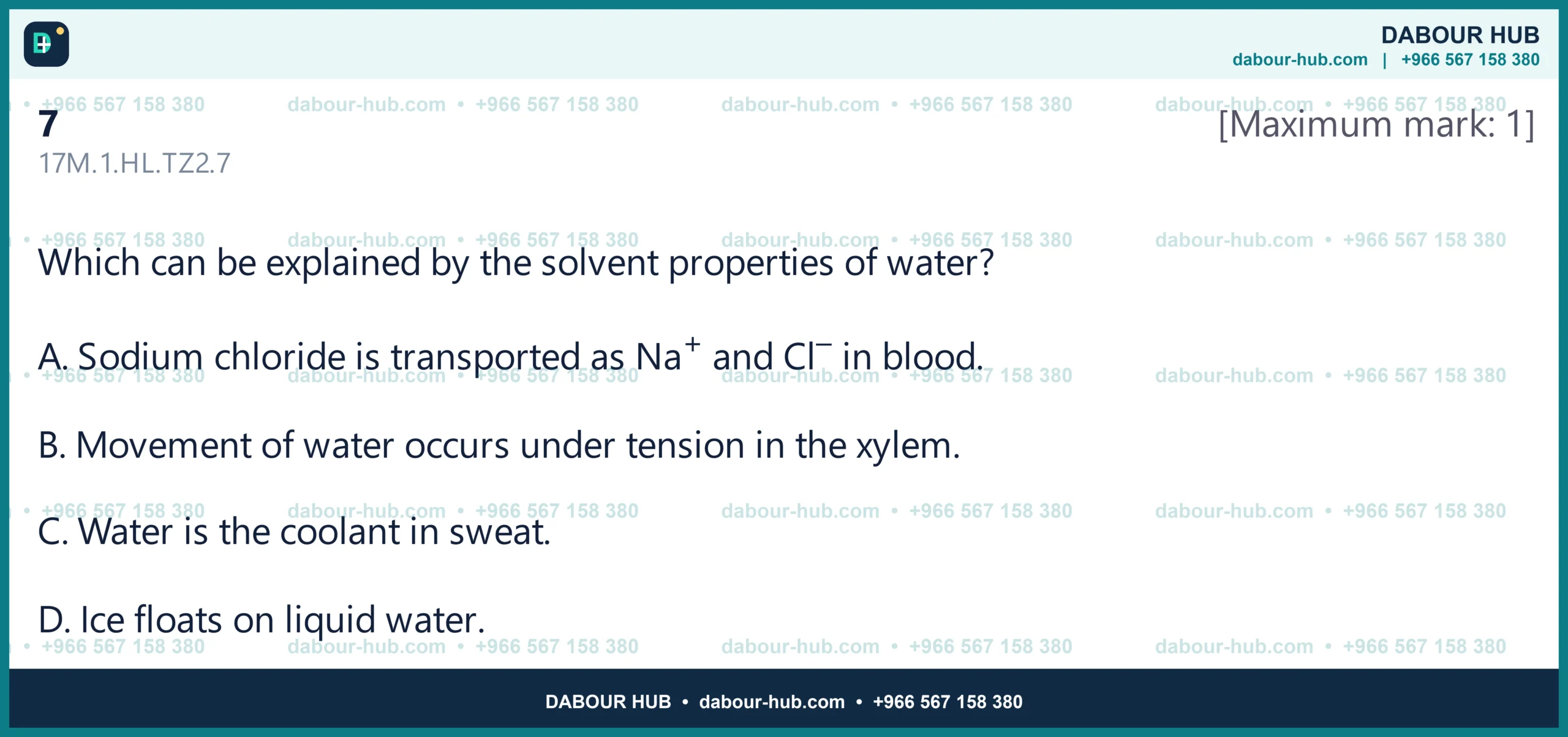 Dr Dabour Hub Science Diagram and Course Material