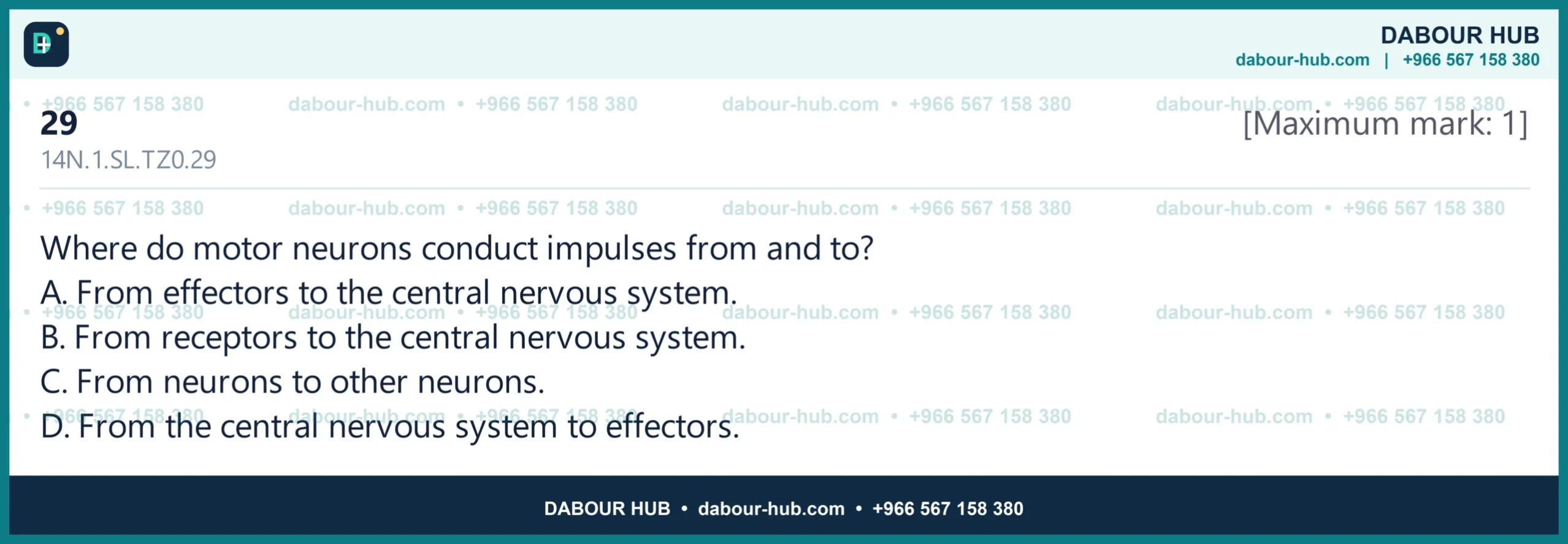 Dr Dabour Hub Science Diagram and Course Material