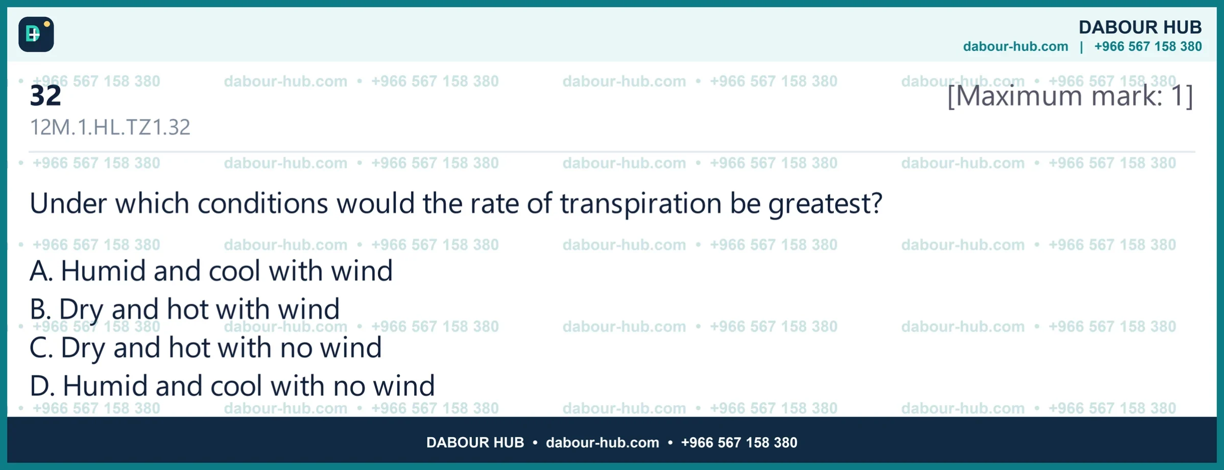 Dr Dabour Hub Science Diagram and Course Material