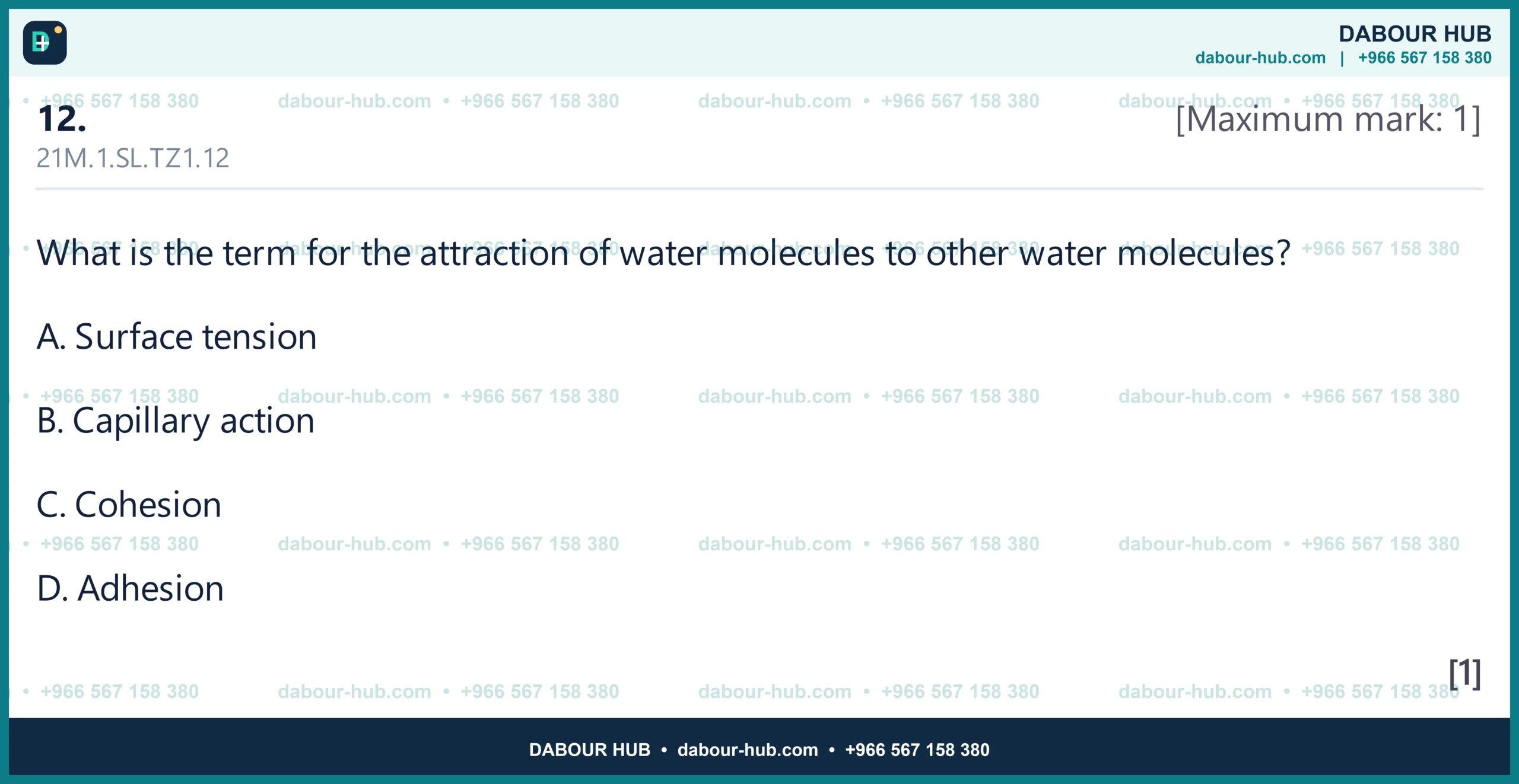 Dr Dabour Hub Science Diagram and Course Material