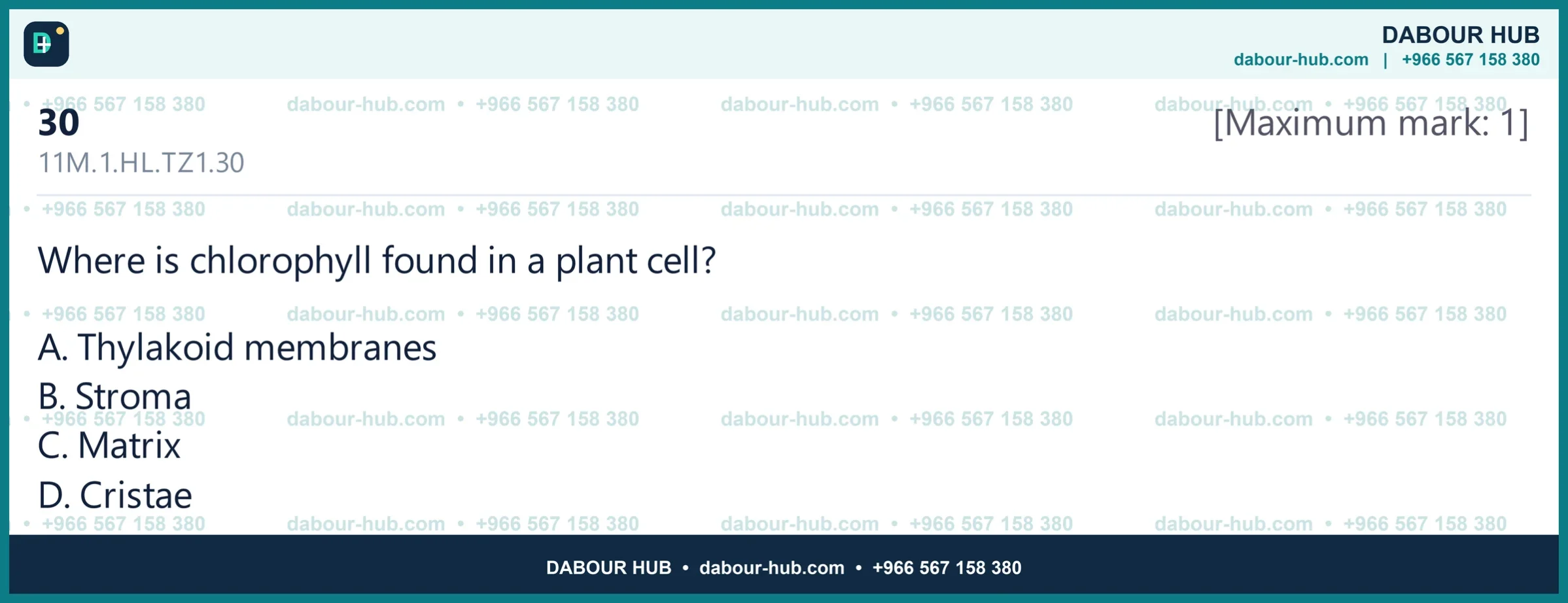 Dr Dabour Hub Science Diagram and Course Material