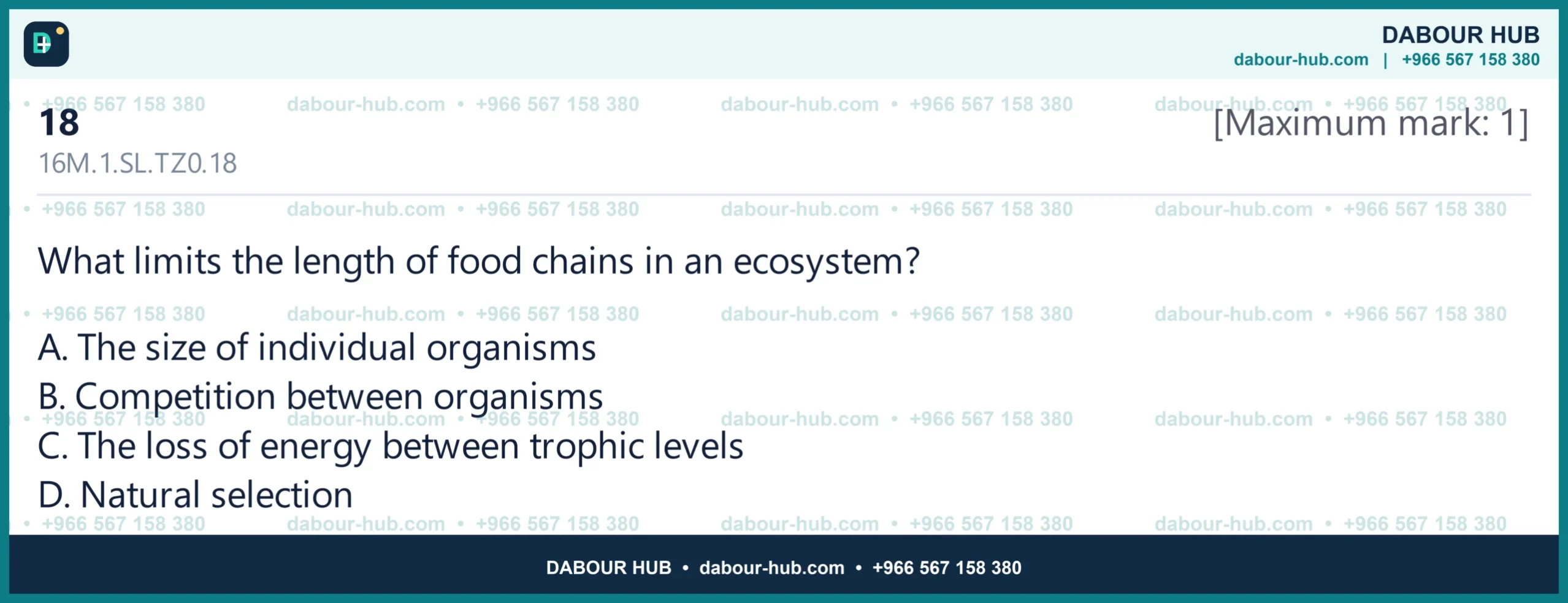 Dr Dabour Hub Science Diagram and Course Material
