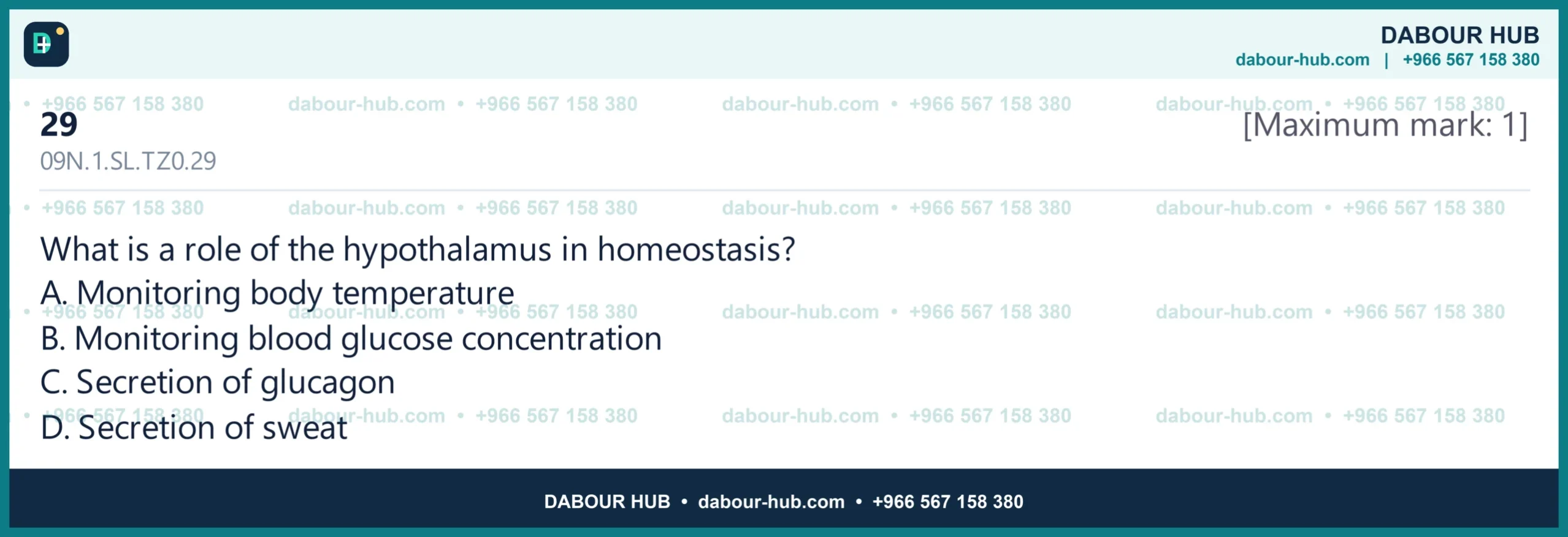 Dr Dabour Hub Science Diagram and Course Material