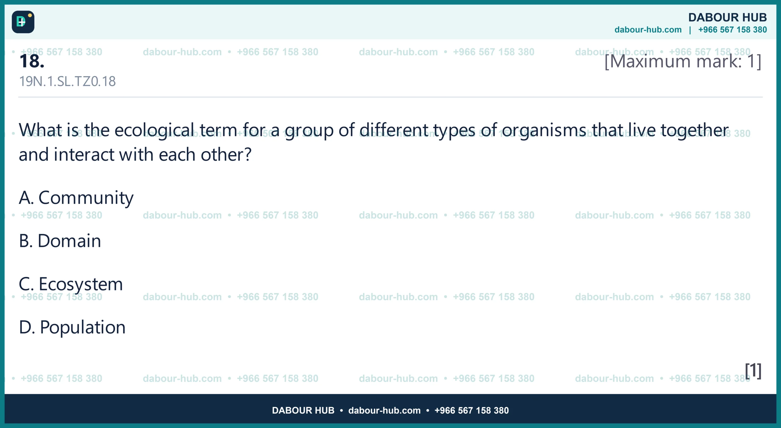 Dr Dabour Hub Science Diagram and Course Material