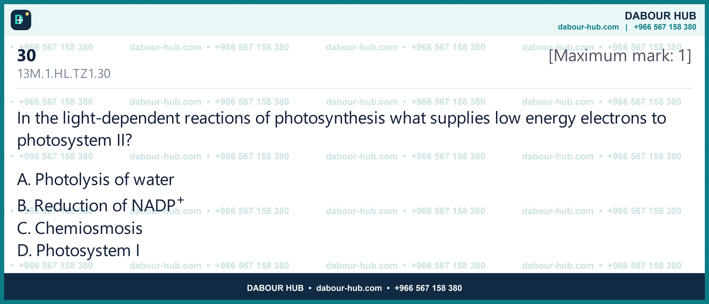 Dr Dabour Hub Science Diagram and Course Material