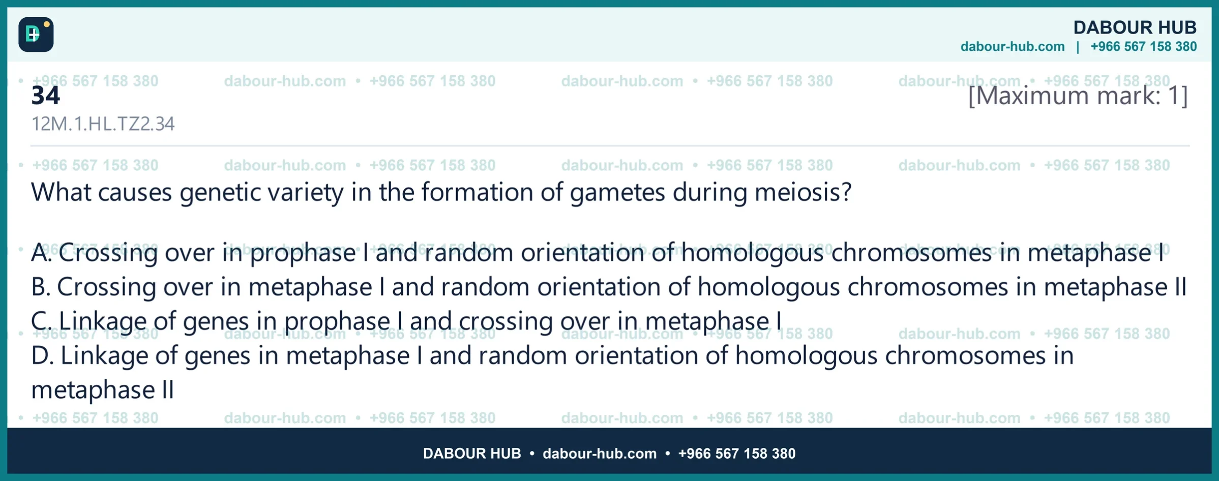 Dr Dabour Hub Science Diagram and Course Material