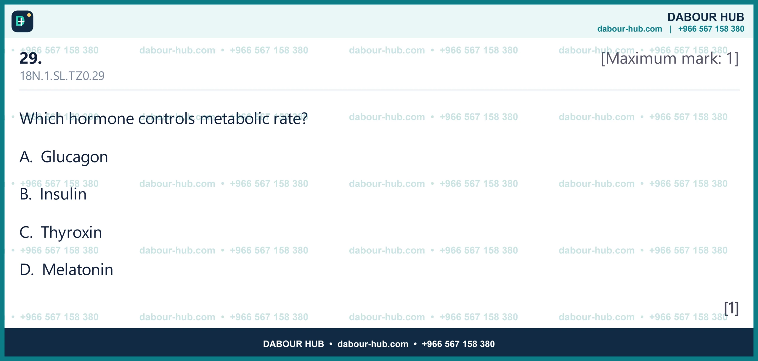 Dr Dabour Hub Science Diagram and Course Material