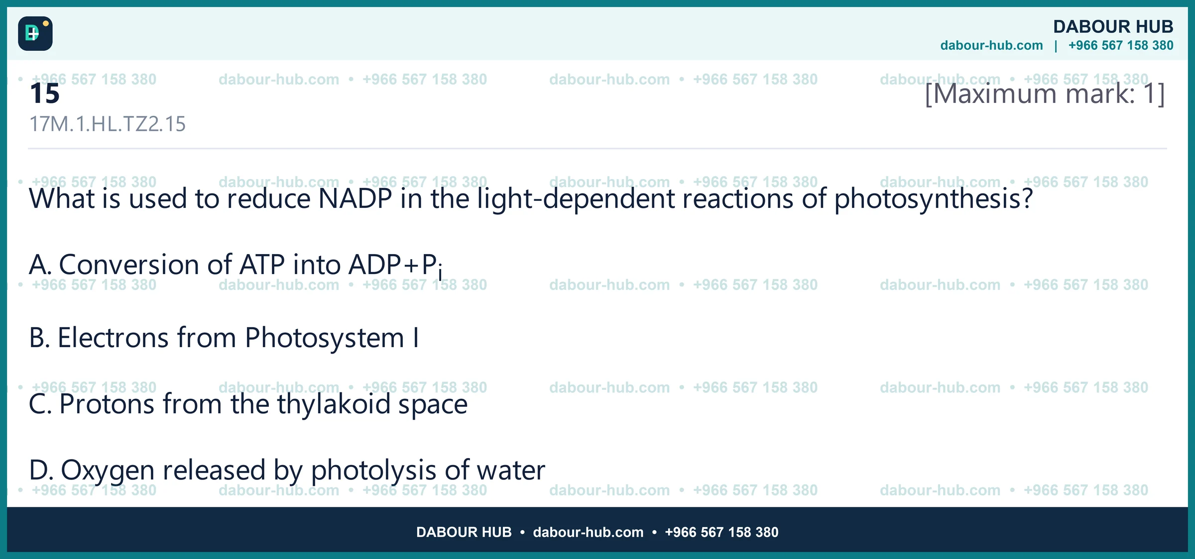 Dr Dabour Hub Science Diagram and Course Material
