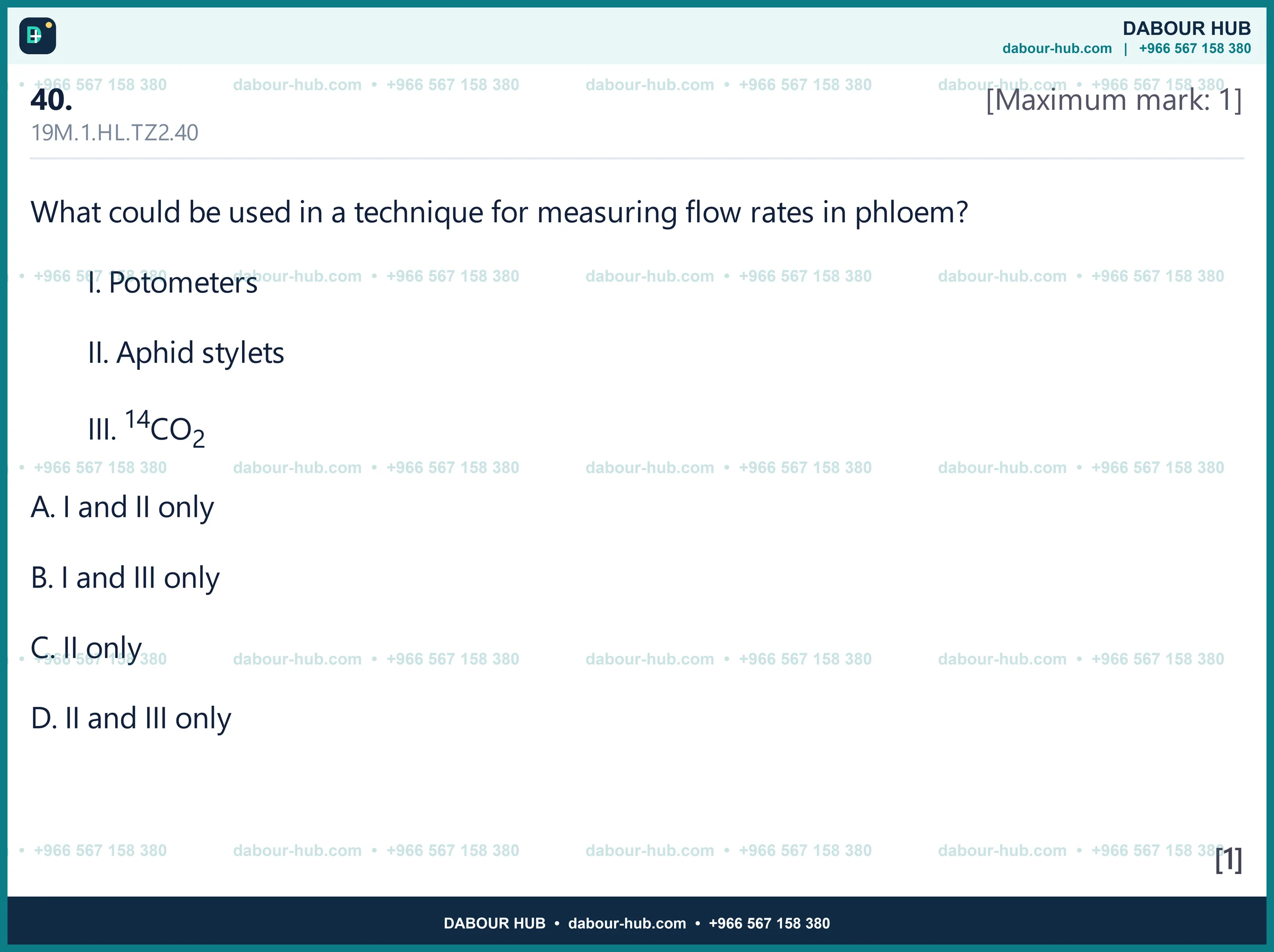 Dr Dabour Hub Science Diagram and Course Material
