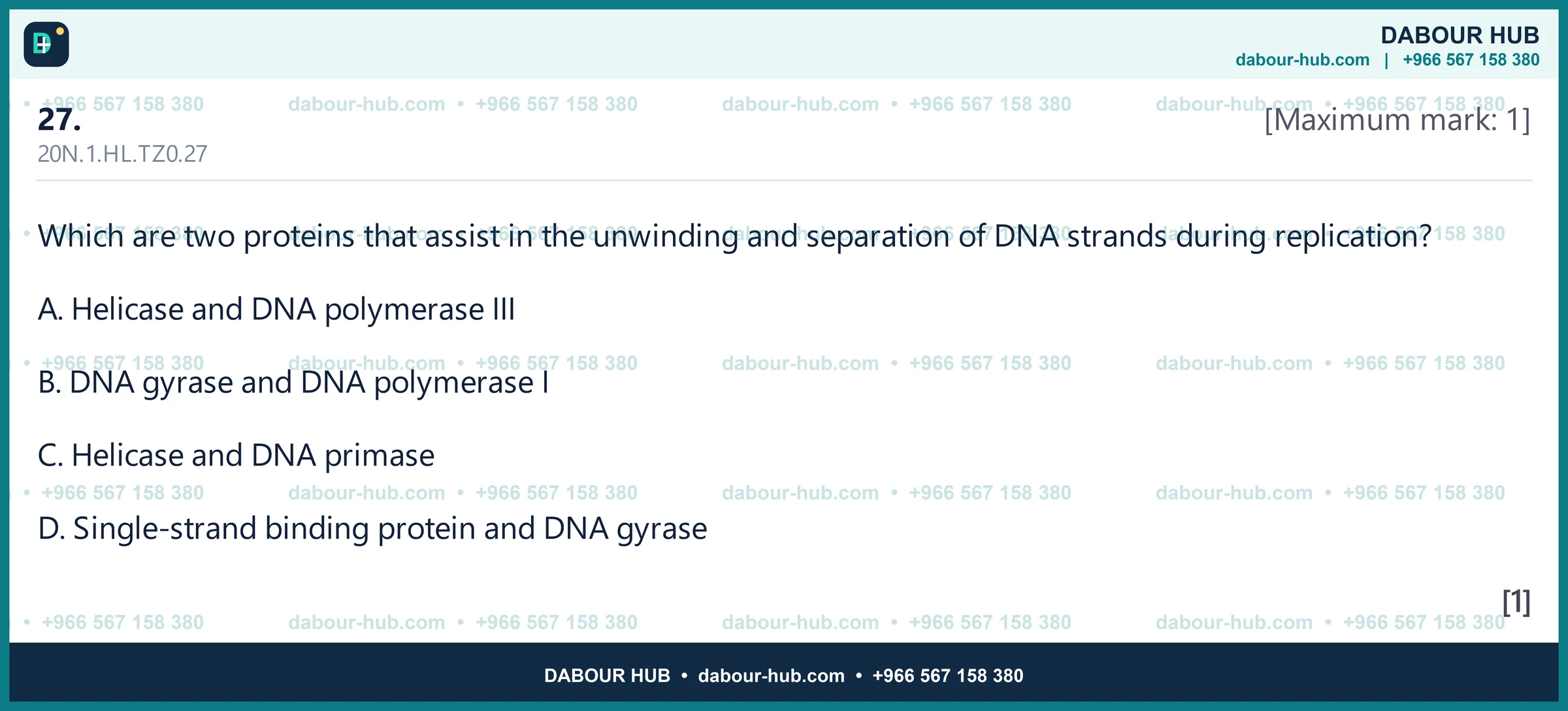 Dr Dabour Hub Science Diagram and Course Material