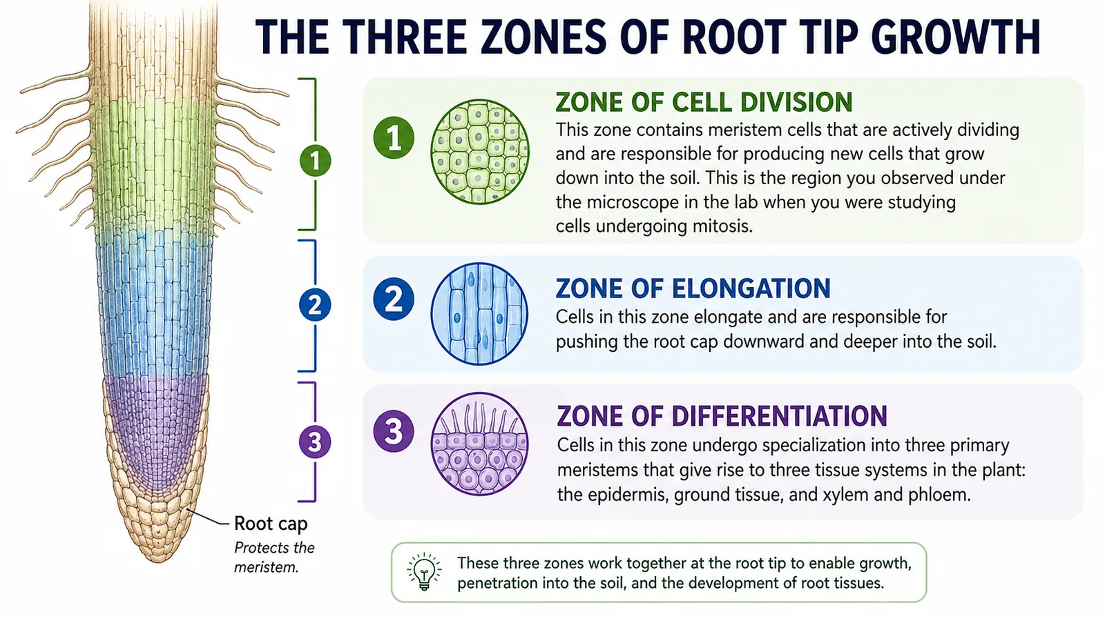 root tip growth zones