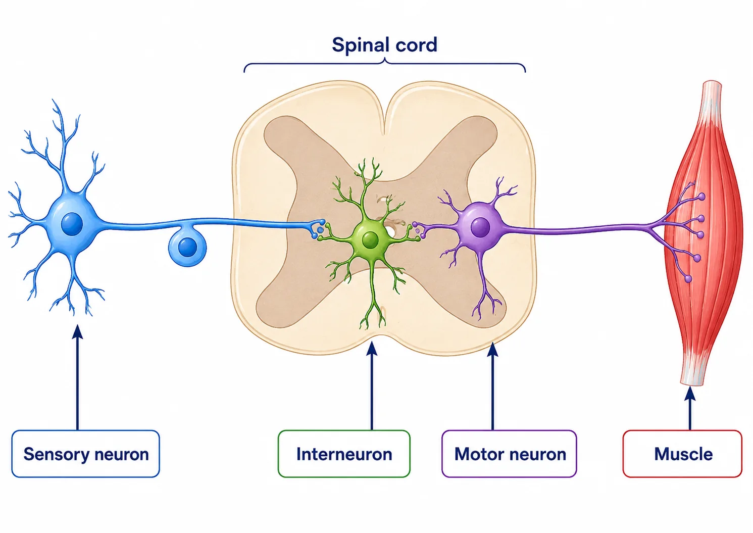 reflex arc neural pathway