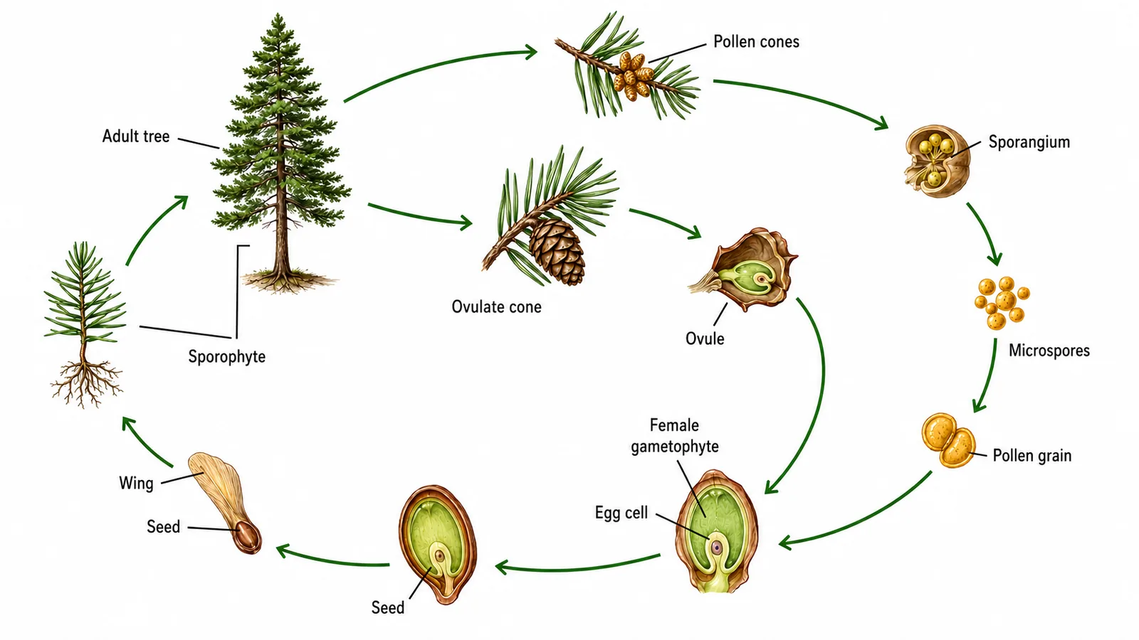 pine life cycle landscape