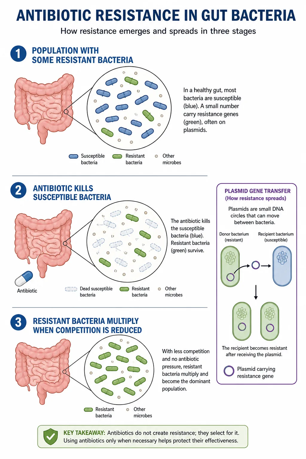 Antibiotic resistance in gut bacteria