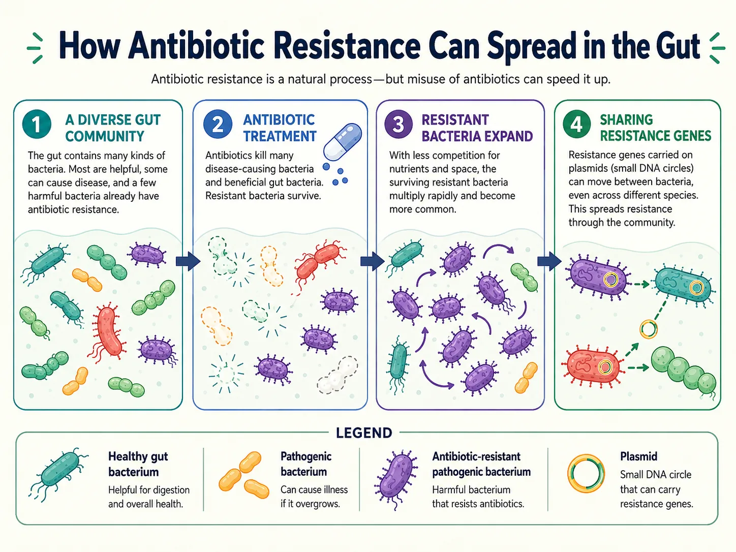 How Antibiotic Resistance Can Spread in the Gut — Animated