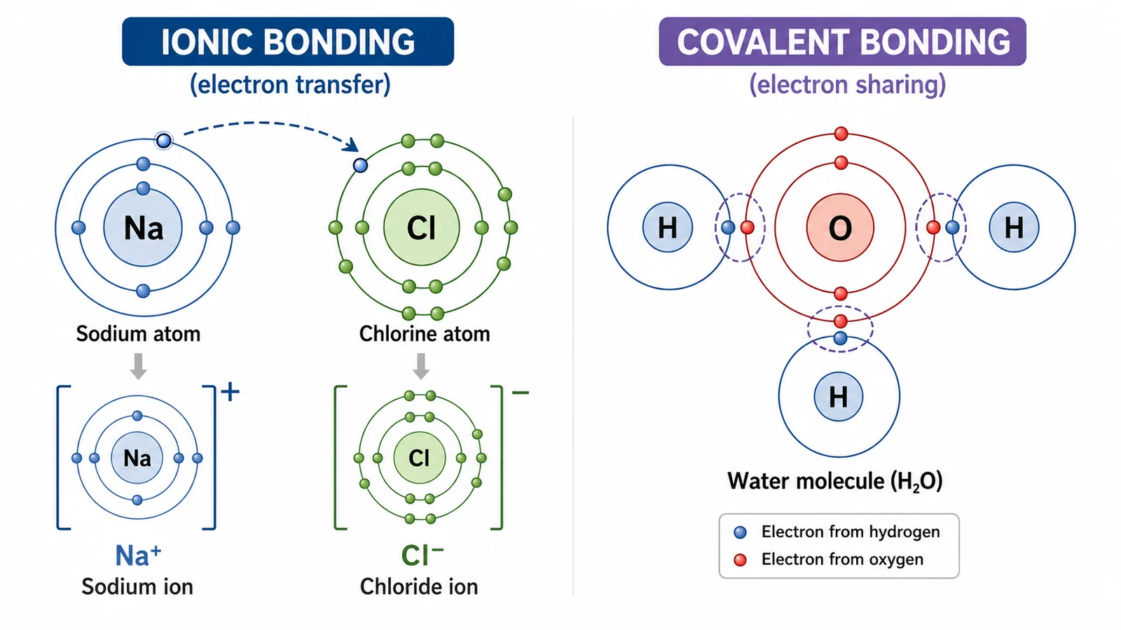 ionic vs covalent bonding