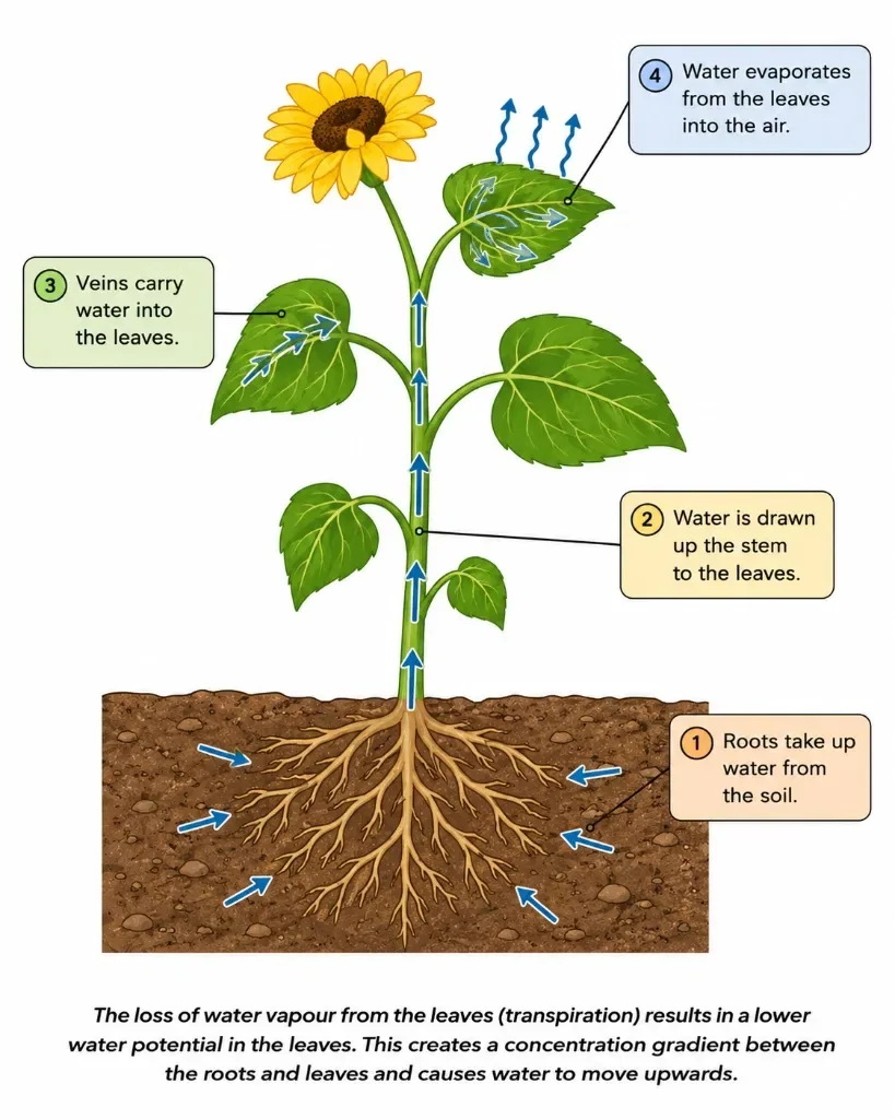Water Transport in a Plant