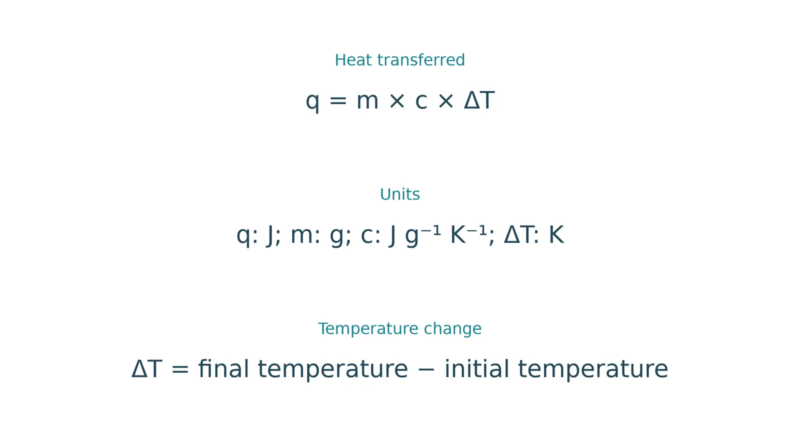 calorimetry heat capacity equation