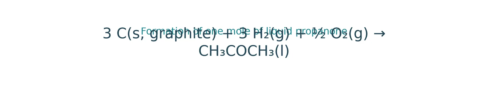 propanone standard formation equation