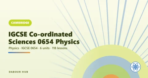 Cambridge IGCSE Co-ordinated Sciences 0654 — Physics cover
