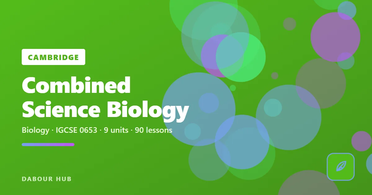Combined Science 0653 — Biology cover