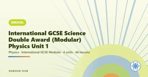 Edexcel International GCSE Science Double Award (Modular) — Physics Unit 1 cover