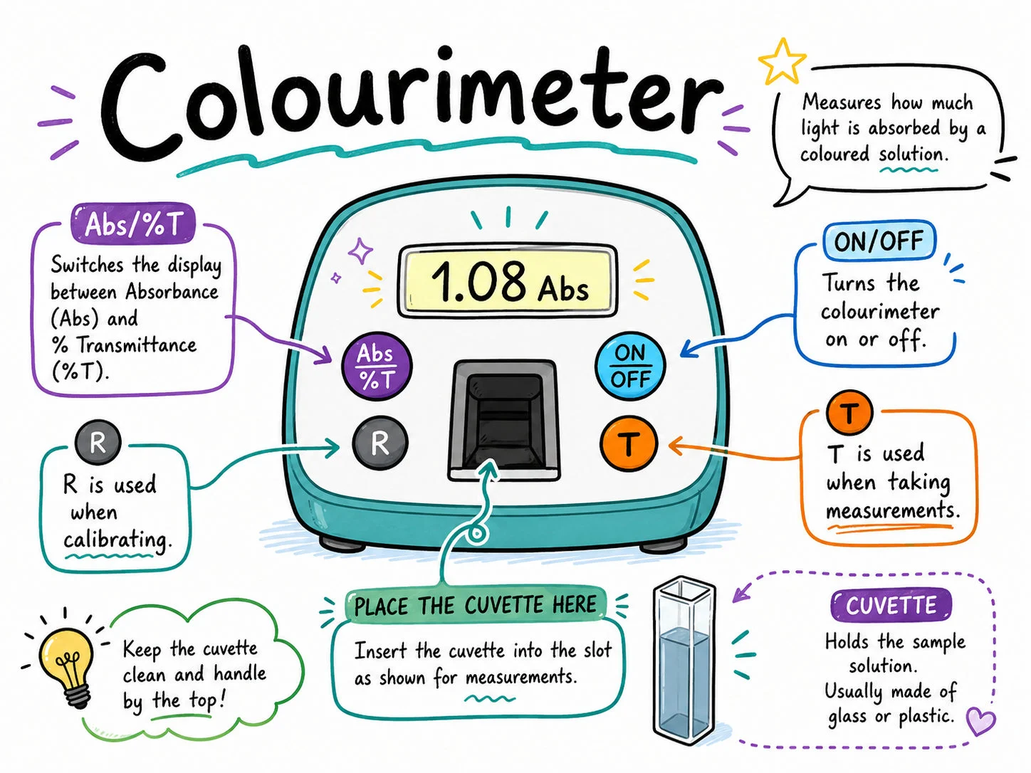 Colorimeter and blank calibration