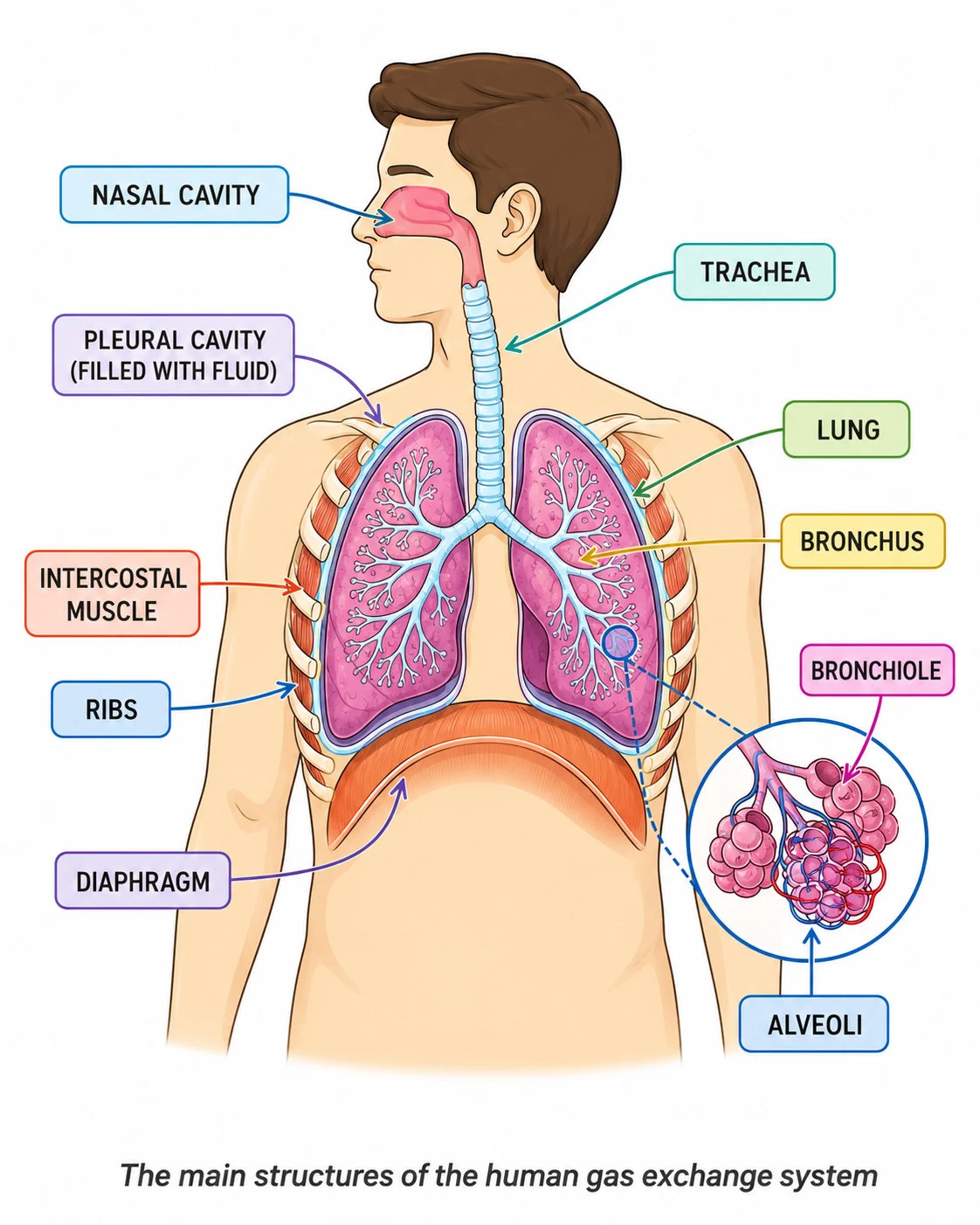 Structures of the human gas exchange system