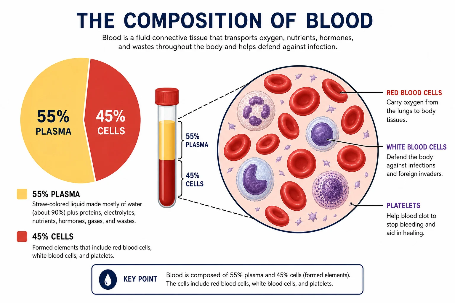 Components of blood and their proportions
