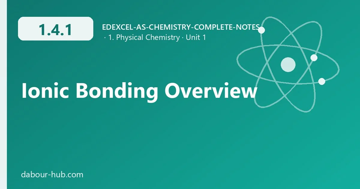 1.4.1 Ionic Bonding Overview