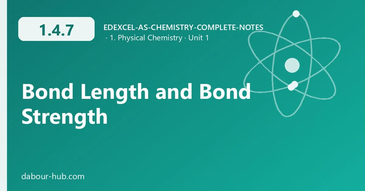 1.4.7 Bond Length and Bond Strength