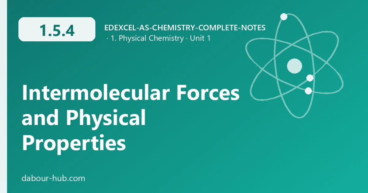 1.5.4 Intermolecular Forces and Physical Properties
