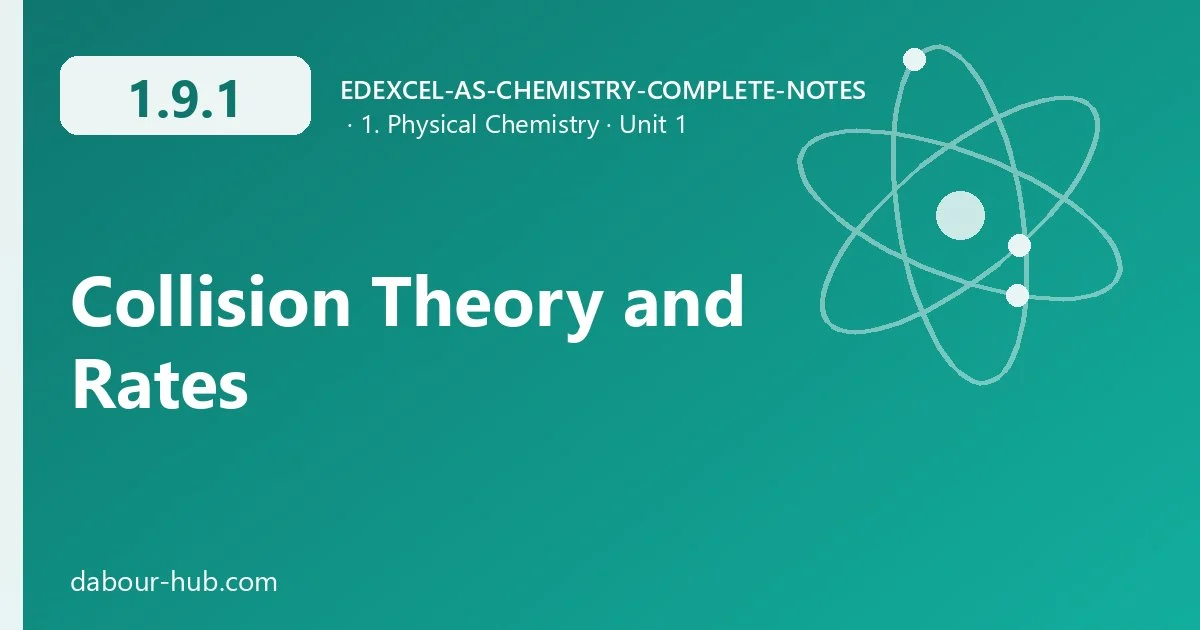 1.9.1 Collision Theory and Rates