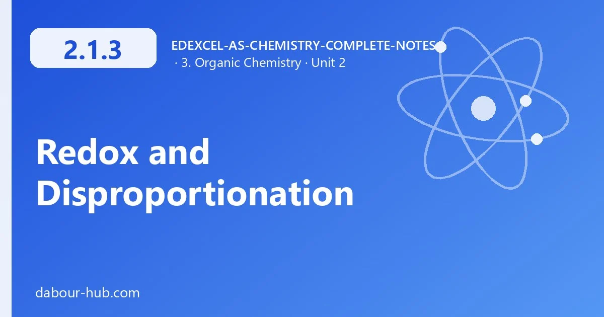 2.1.3 Redox and Disproportionation