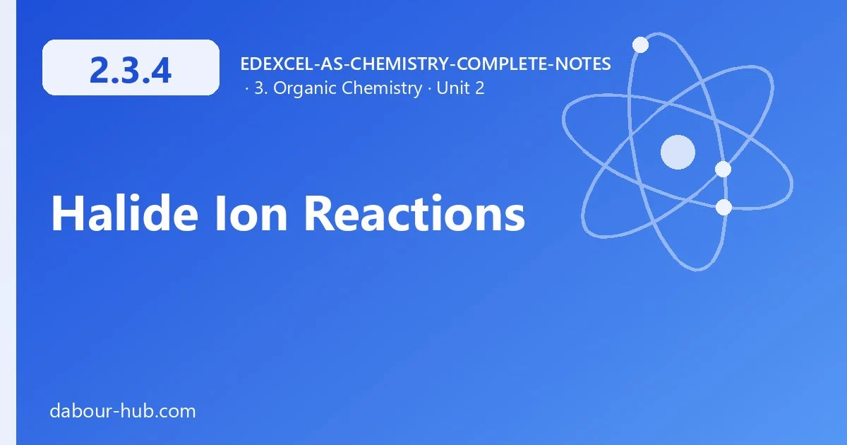 2.3.4 Halide Ion Reactions