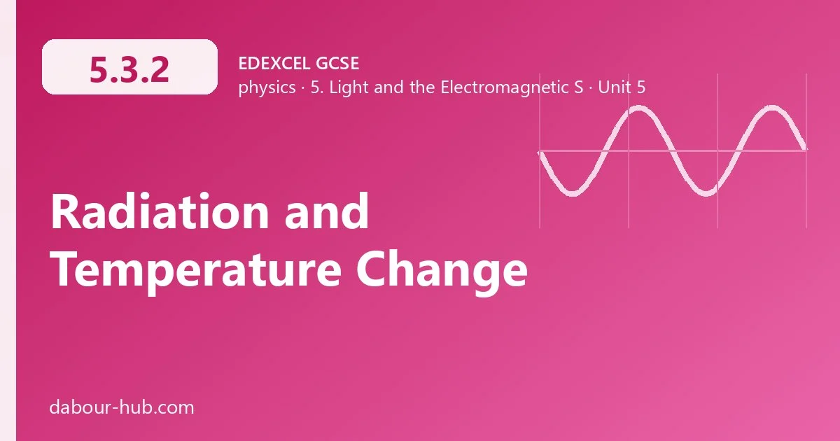 5.3.2 Radiation and Temperature Change