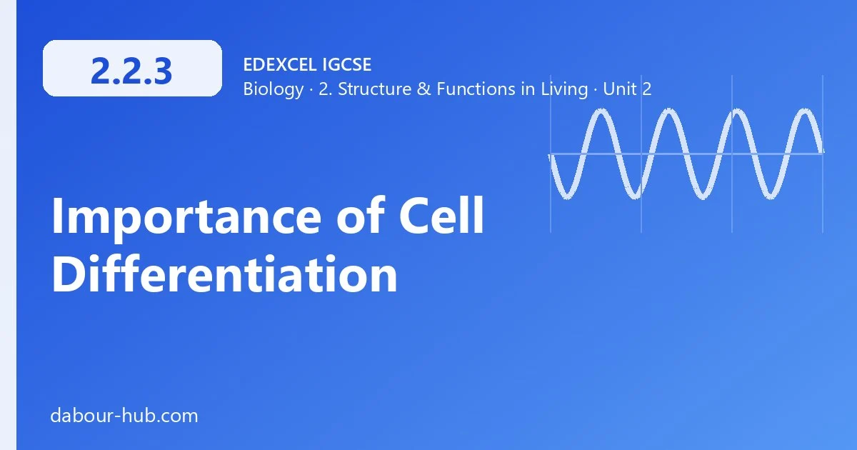 2.2.3 Importance of Cell Differentiation