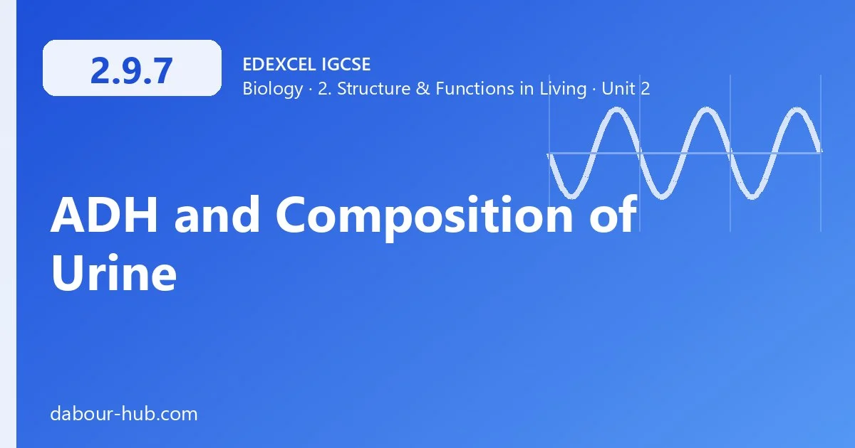 2.9.7 ADH and Composition of Urine