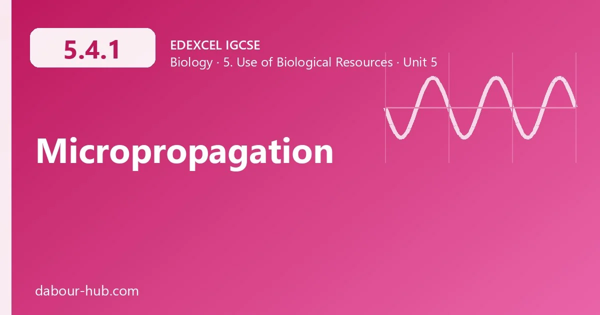 5.4.1 Micropropagation