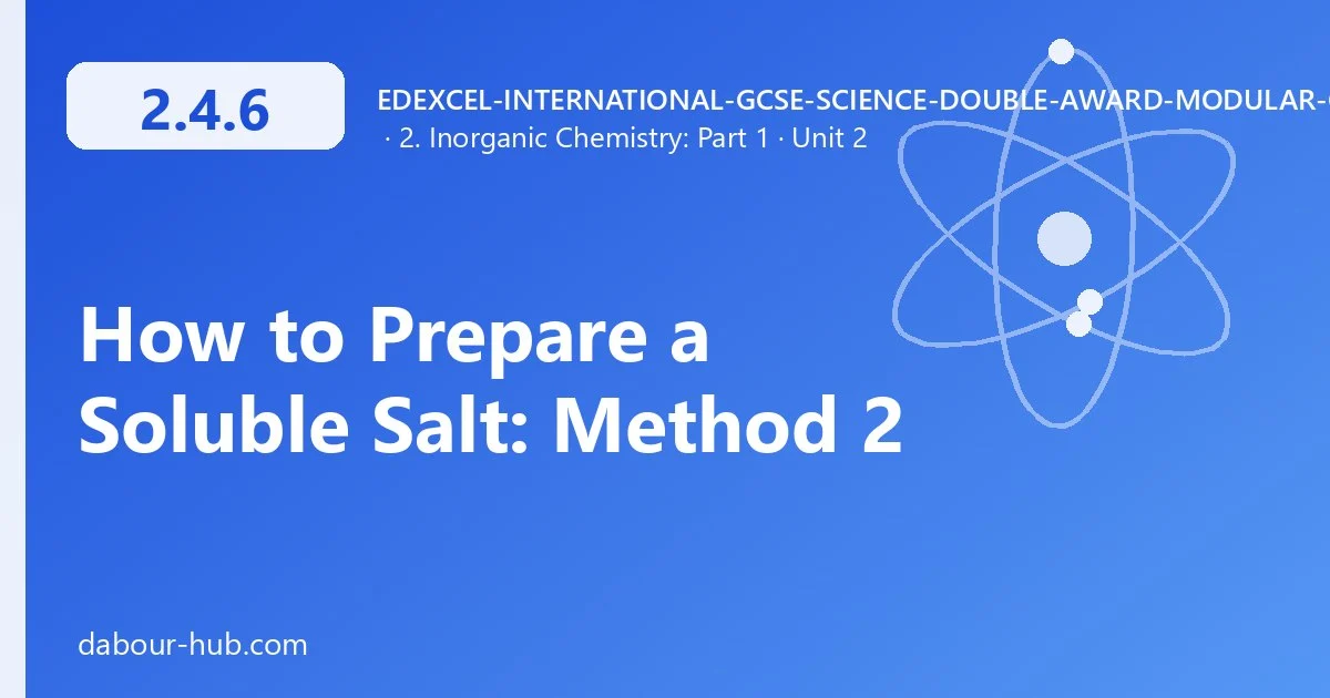 2.4.6 How to Prepare a Soluble Salt: Method 2