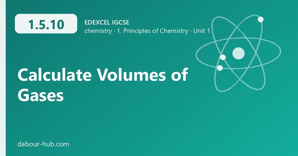 1.5.10 Calculate Volumes of Gases