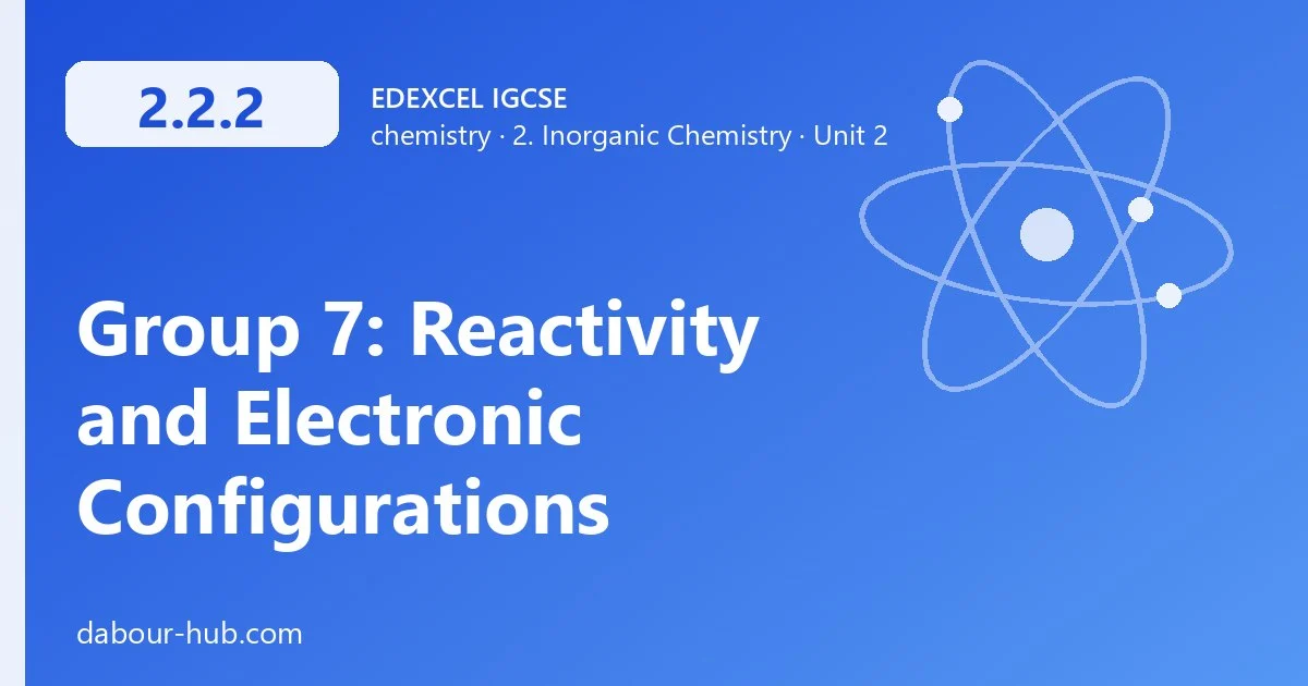 2.2.2 Group 7: Reactivity and Electronic Configurations