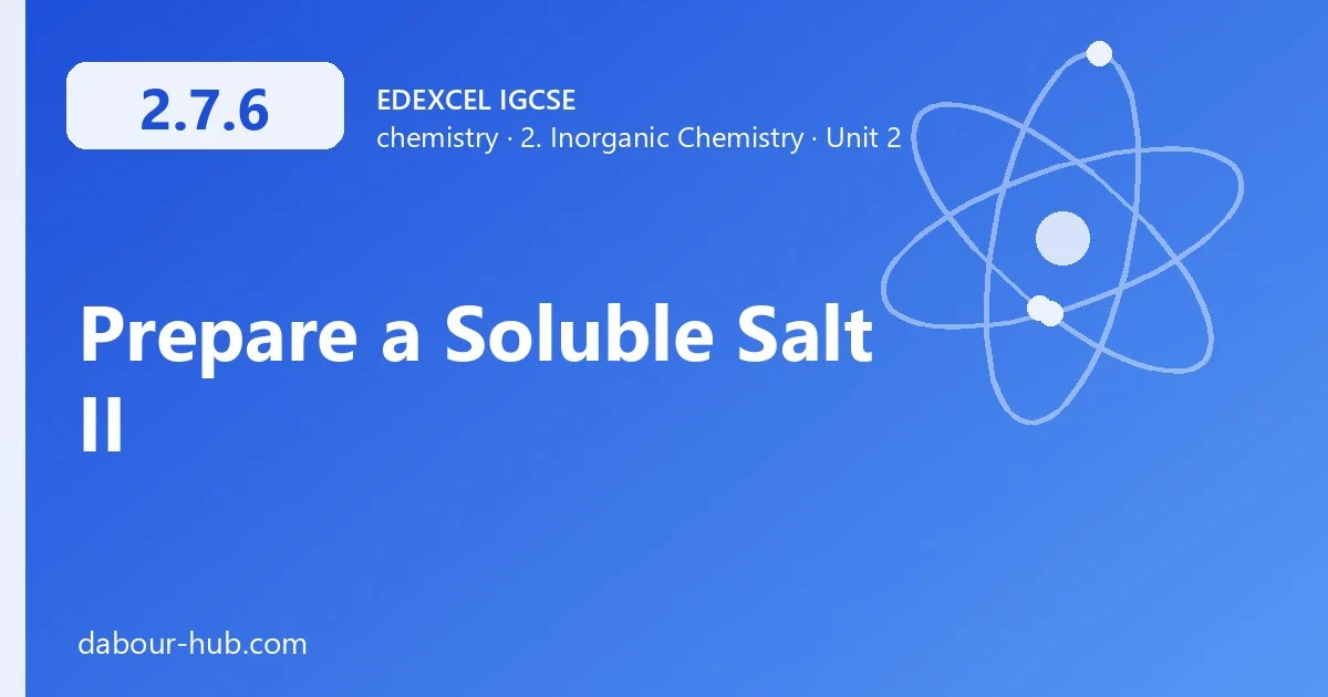 2.7.6 Prepare a Soluble Salt II