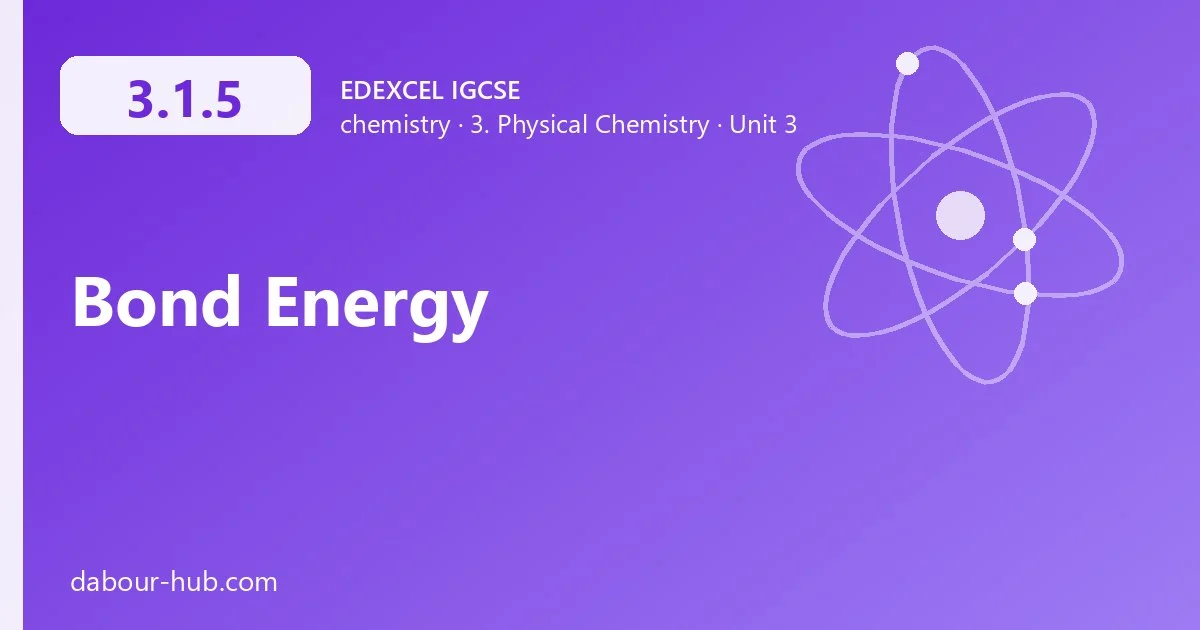 3.1.5 Bond Energy
