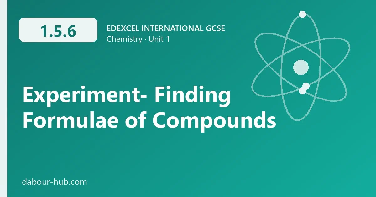 1.5.6 Experiment- Finding Formulae of Compounds