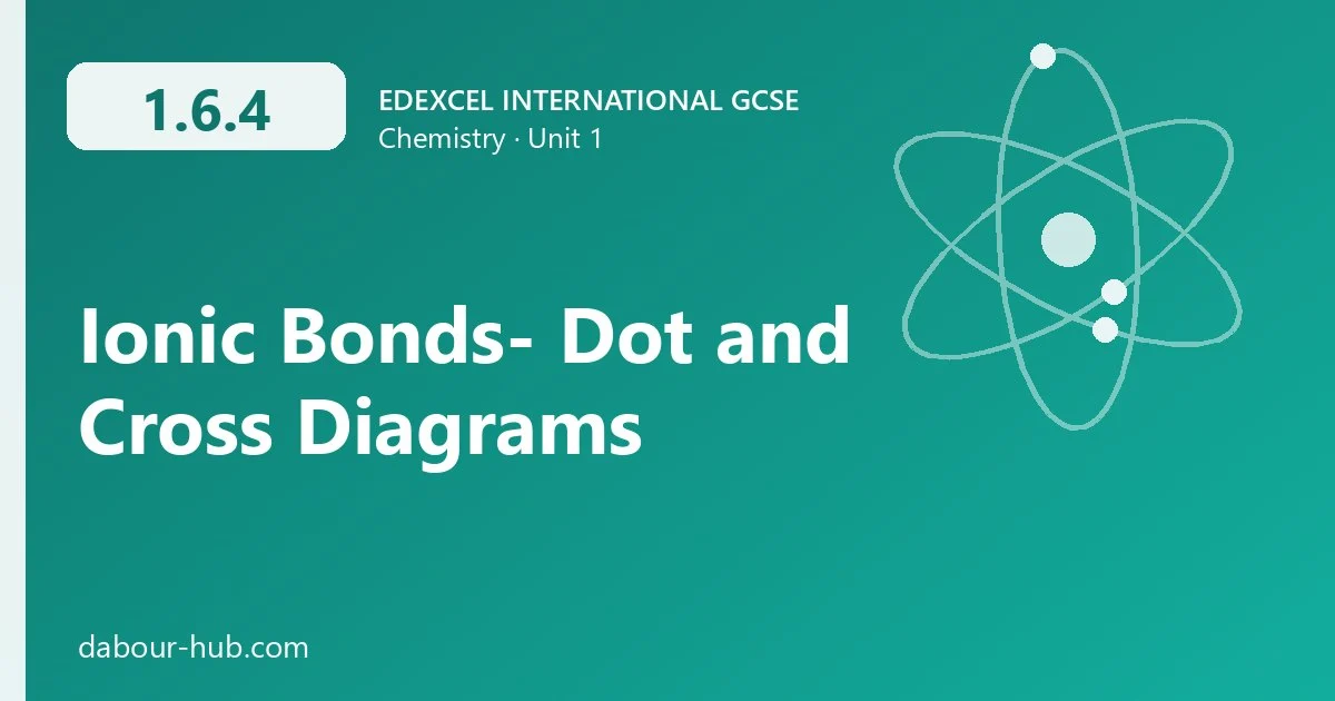 1.6.4 Ionic Bonds- Dot and Cross Diagrams