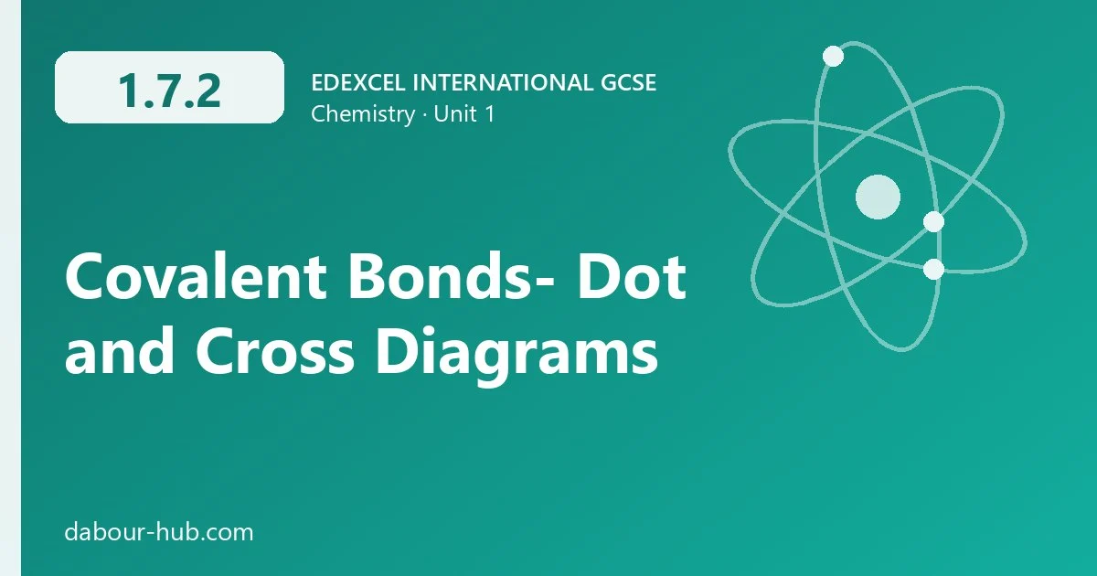 1.7.2 Covalent Bonds- Dot and Cross Diagrams